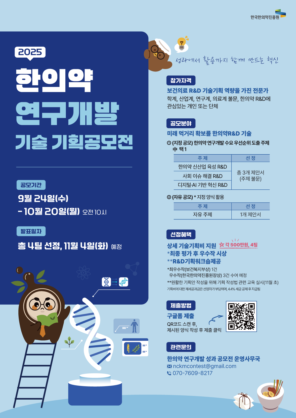 2025 한의약 연구개발 기술기획 공모